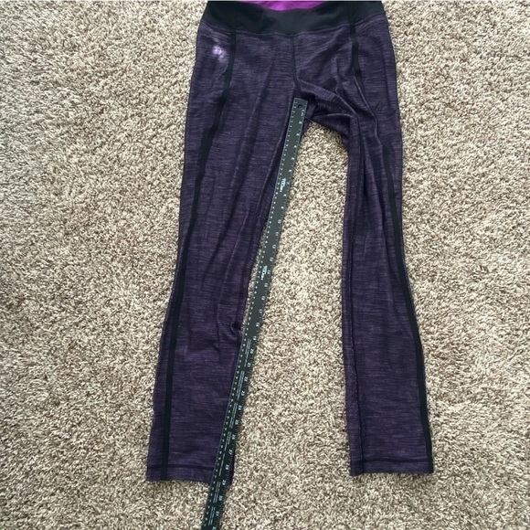 Lululemon Forme Pant Reversible Slub Denim Tender Violet Purple / Black Sz 8 - Picture 11 of 14